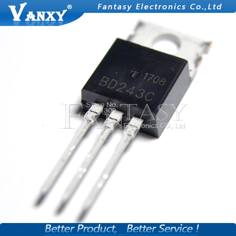 100pcs Bd243C To220 Bd243 100v 6a To-220 Transistor Bipolar