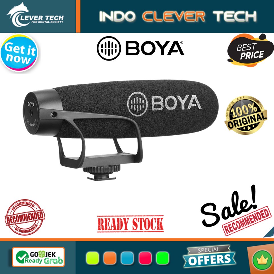 Boya BY-BM2021 Wired On-Camera Super-Cardioid Shotgun Microphone for DSLRs and Smartphone