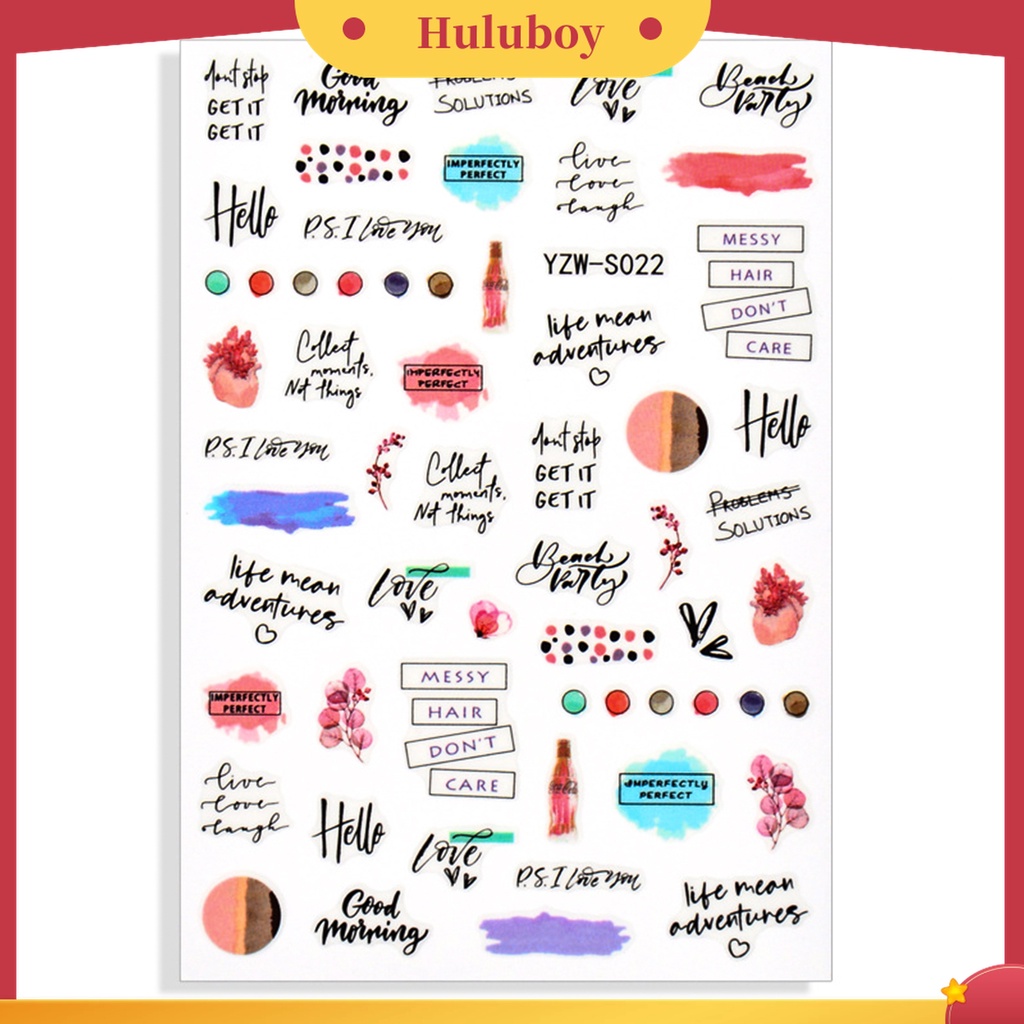 Huluboy Huluboy♡ Stiker Kuku Desain Wajah Abstrak Geometri Untuk Dekorasi Manicure