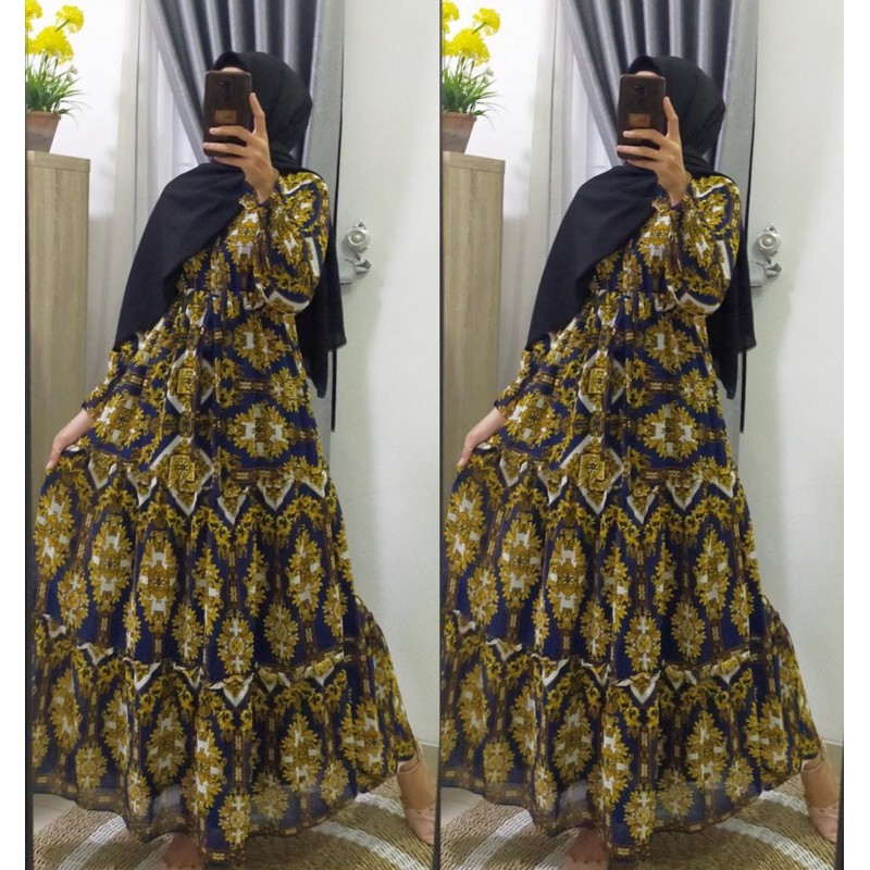 GAMIS CERUTTY BABYDOLL REMPEL TALI SERUT AINUN POLKADOT GAMIS SULTAN DRESS ONLY GAMIS CERUTY