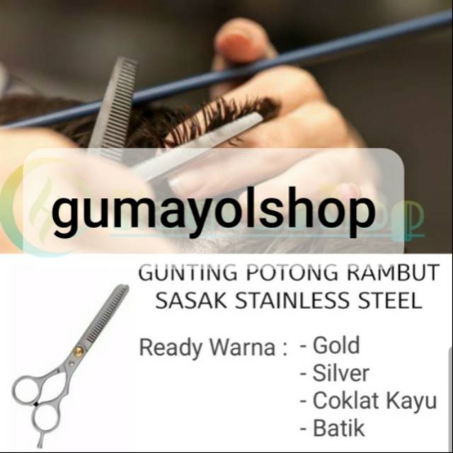 Gunting Sasak / Gunting Zik Zak Stainless Steel Barbershop