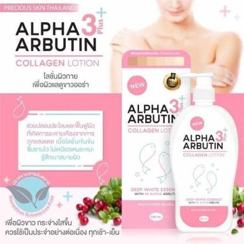 [COD] Alpha Arbutin 3 Plus Collagen Whitening Lotion I Hand Body Lotion Pemutih 500ml BPOM 100% Original