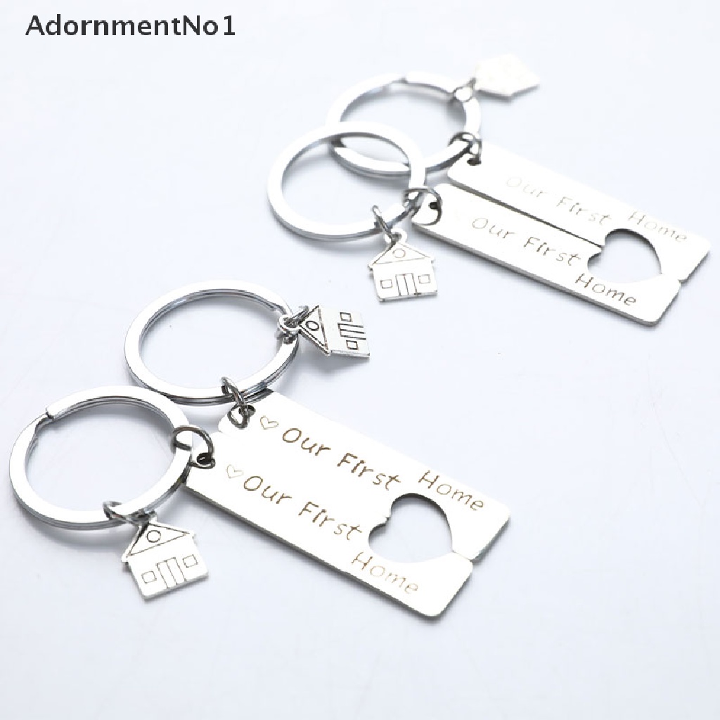 (AdornmentNo1) 2pcs / set Gantungan Kunci Custom Untuk Hadiah Valentine / Anniversary