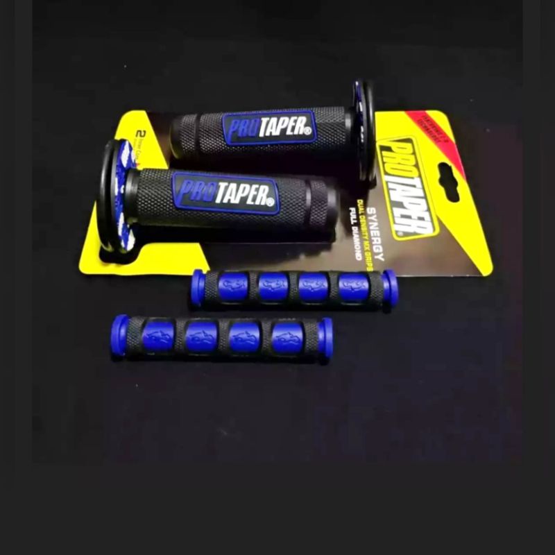 Sepaket Hangrip - hanfat - grip protaper plus karet handel biru motor beat  mio vario - aksesoris st