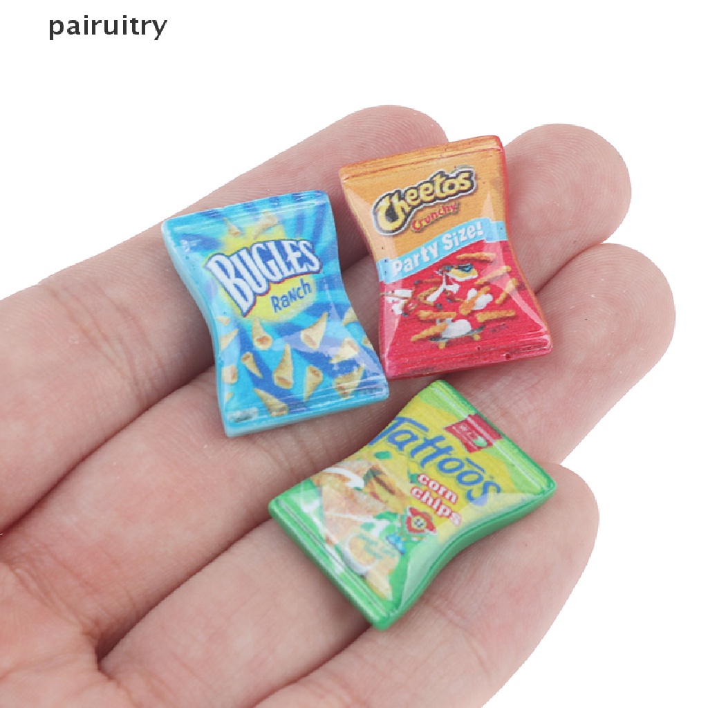 Prt 10Pcs Miniatur Permen Skala 1: 12 1: 6 Untuk Aksesoris Dapur Rumah Boneka PRT