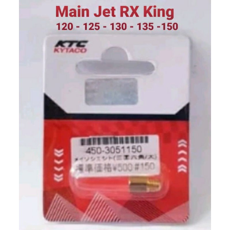 Main Jet MJ KTC RX King RXS RXK FIZ R FORCE 1 NINJA RR - 120 - 125 - 130 - 135 - 150 -Spuyer Bensin 