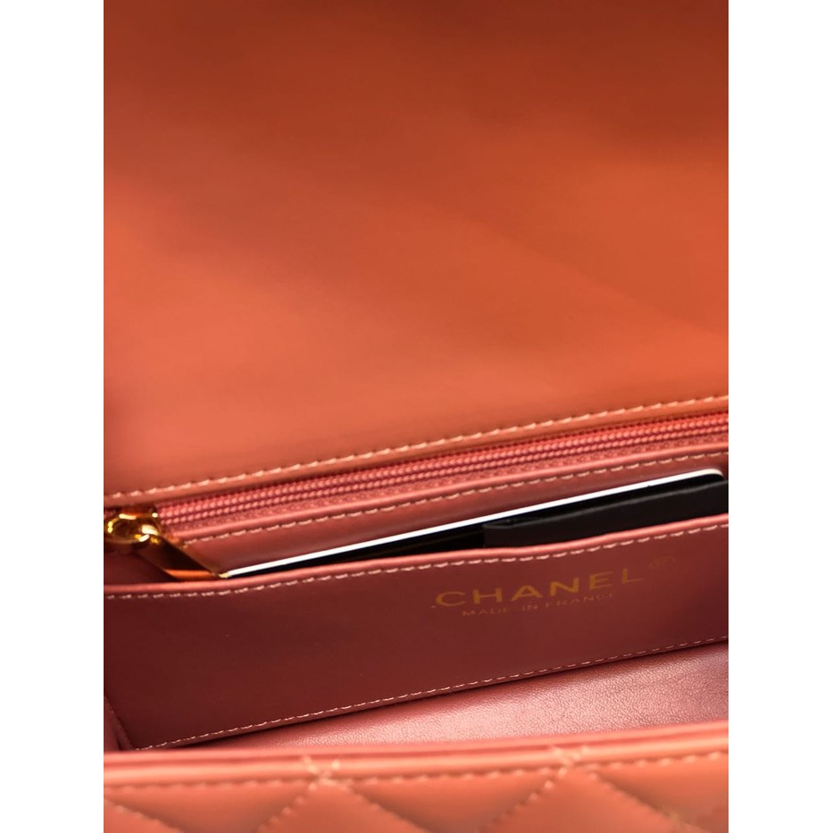 Chanel Classic Lobster Pink 20cm Shoulder Bag / Tas Pesta Wanita