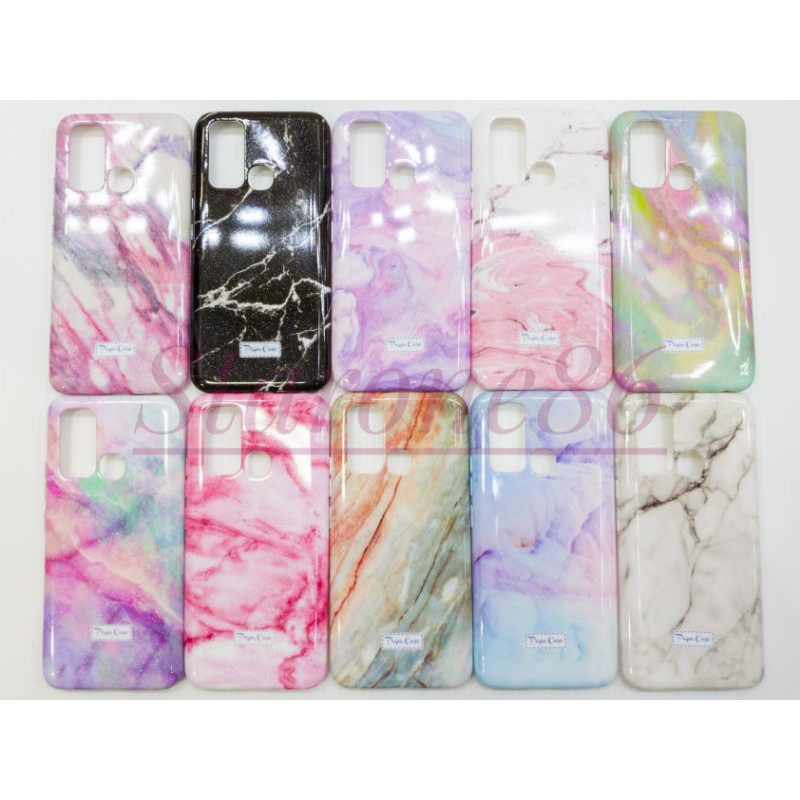 Silicon Case Samsung A21s Marble Pastel Colour
