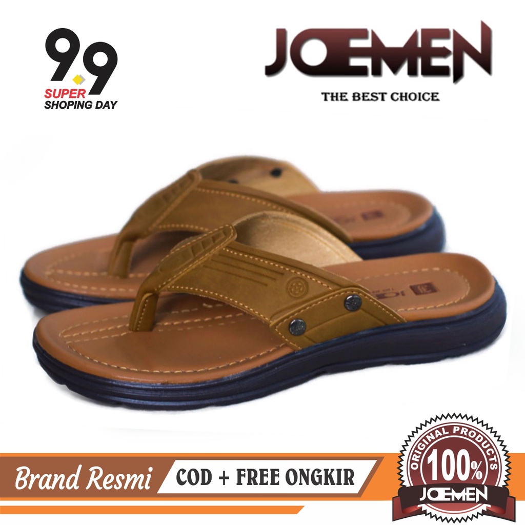 [ 9.9 BIG SALE ] Sandal Pria KULIT Joemen S 20 ORIGINAL Pria Jepit Import-3