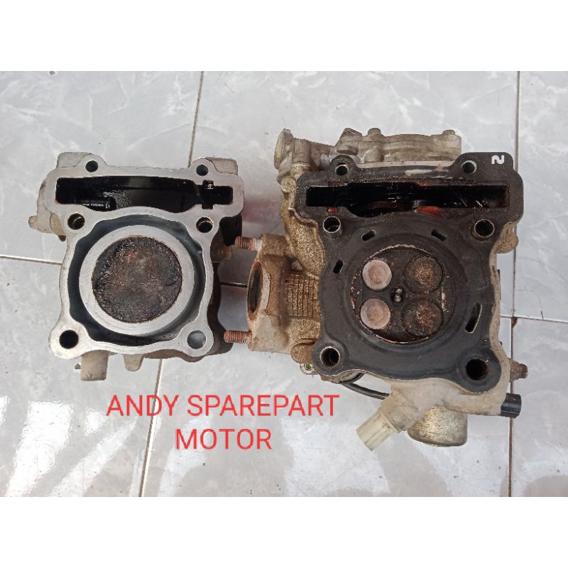 Blok Head Full Isi Cylinder Head Blok Boring Seher Piston Yamaha Lexi / ORIGINAL