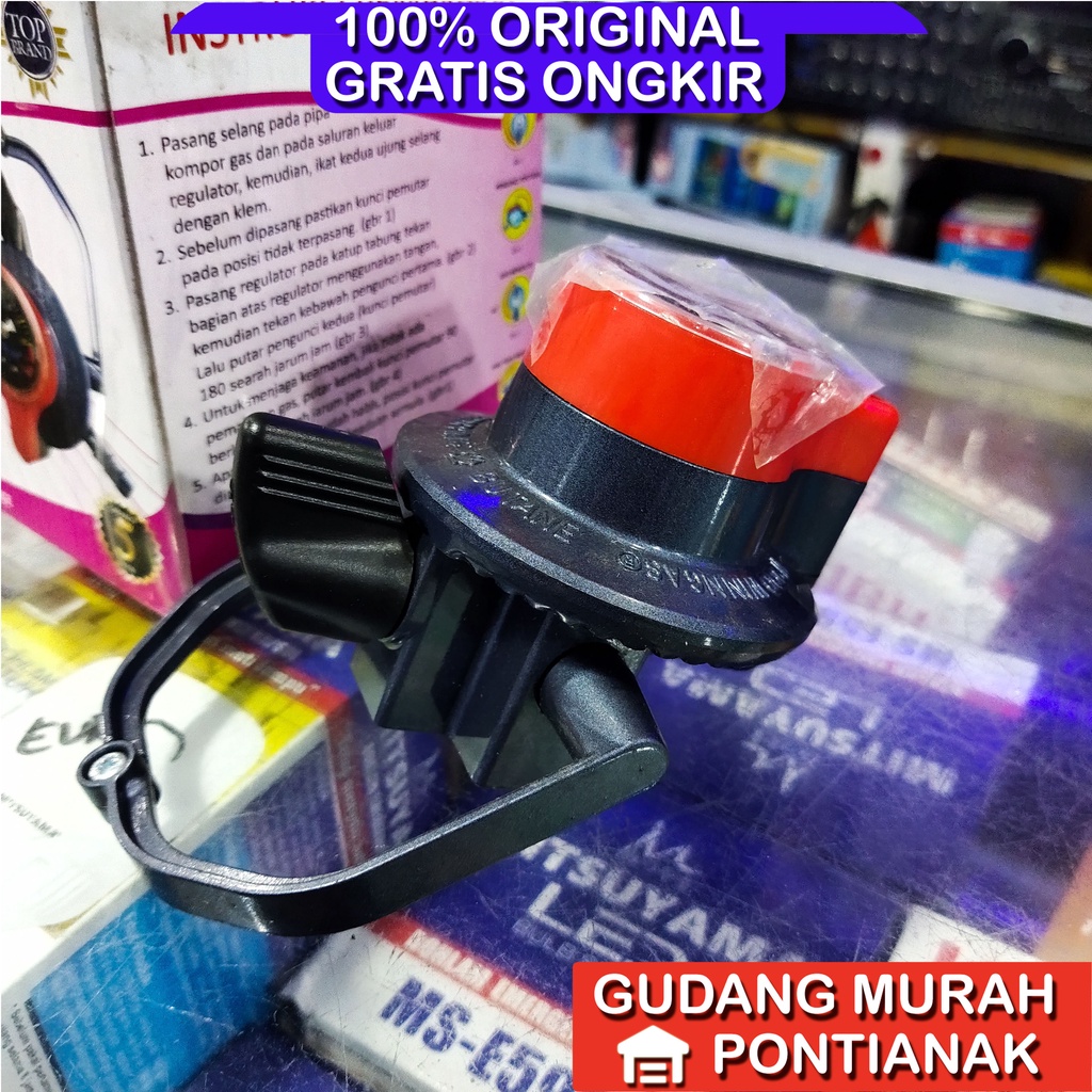 Regulator Wingas W 900 M win gas pengunci ganda cekak double lock anti bocor awet dan aman