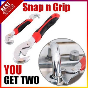 Kunci Inggris Universal SNAP N GRIP pas double multifungsi serbaguna kunci mur baut keran pipa roda