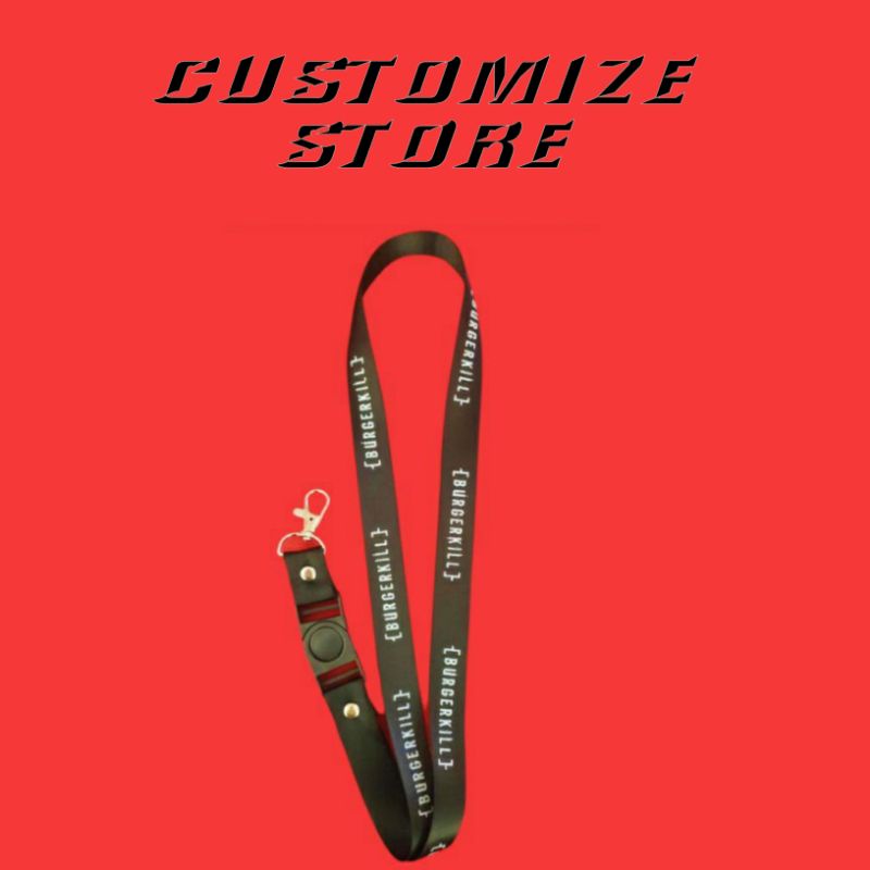 

TALI LANYARD BURGERKILL ID CARD GANTUNGAN HP PODS NAME TAG