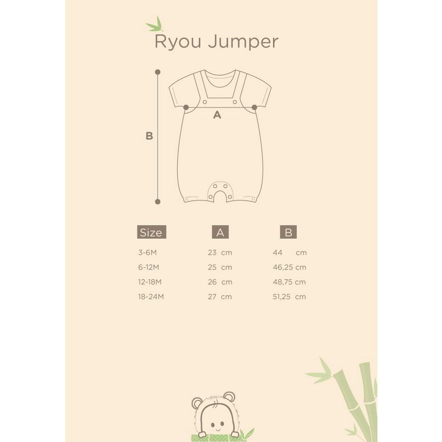 Bamboo and Bub - Ryou Jumper - Setelan Anak Bayi Romper Rompi Outerwear Baby Kids Clothes Lucu