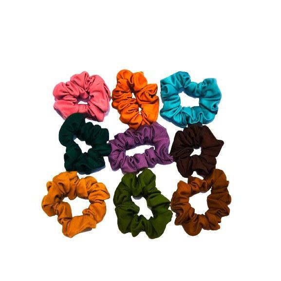 Scrunchie Ikat Rambut Cepol Hijab - Kuncir Rambut Kain Scrunchie Jumbo - Ikat Rambut Ponytail Elastis