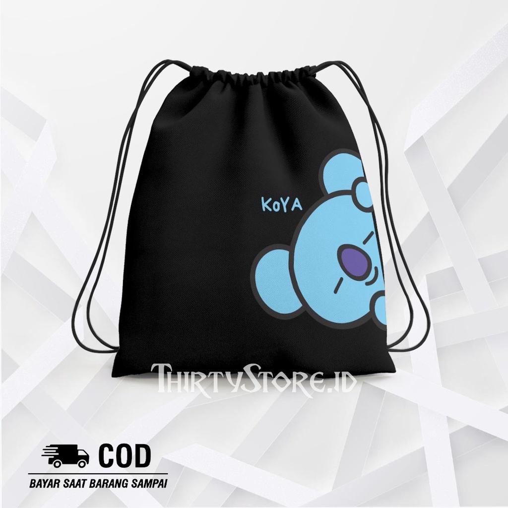 Tas Serut String Bag Peek Koya - Drawstring Bag Waterproof | Thirty Store.Id