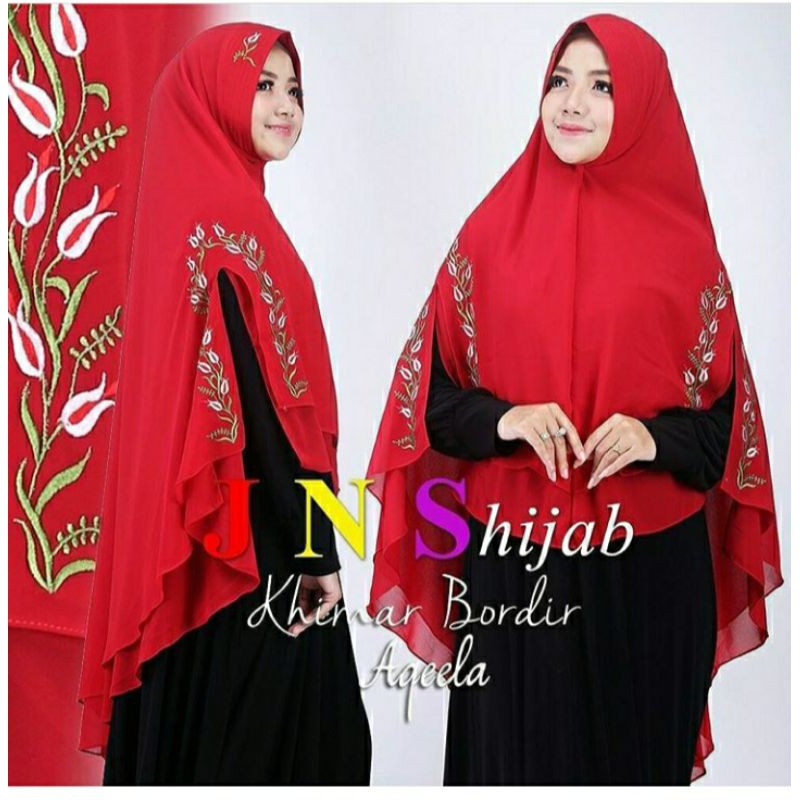 SALE  Khimar/ Jilbab Instan Bordir Ceruti Premium Ori by JNS Hijab