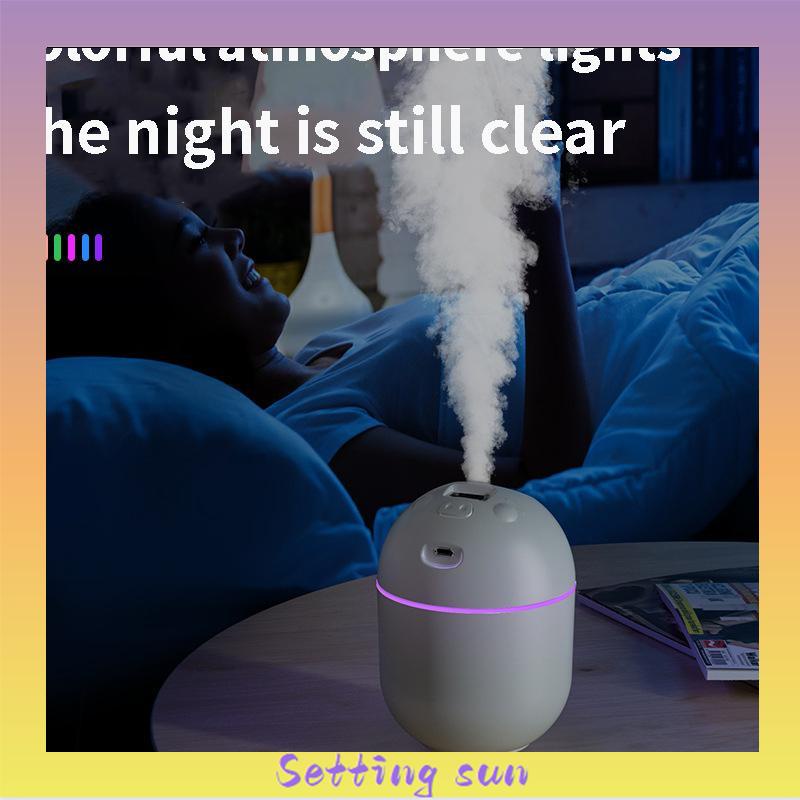 Air Humidifier Mini Portabel USB Aroma Minyak Esensial Diffuser Mobil Aromaterapi Minyak Humidifier Ultrasonic Cool Mist Fogger Mist Maker 220 Ml (Putih) TN