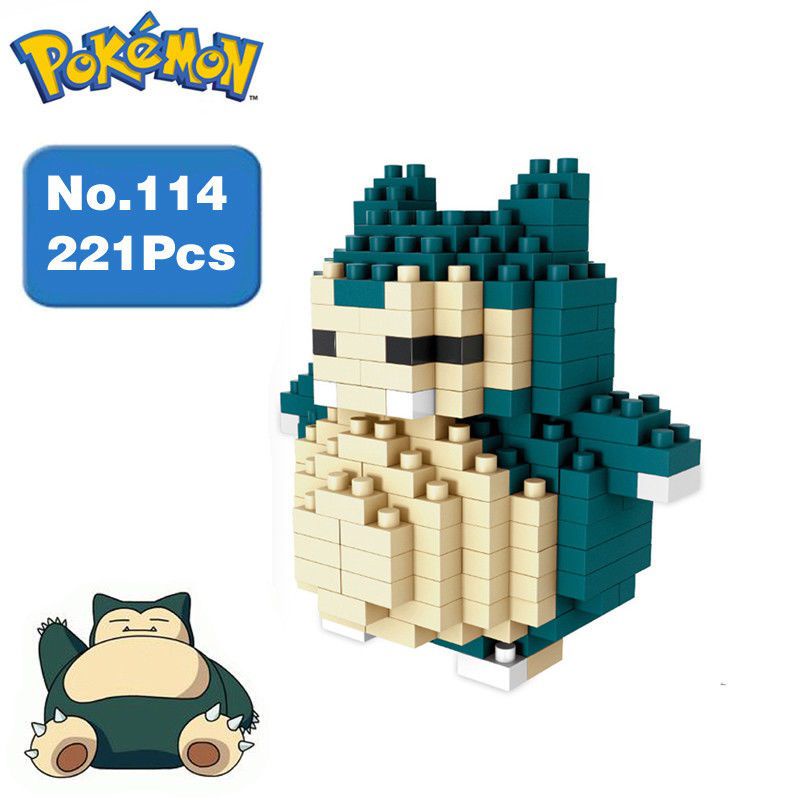 Nano Block Pokemon DIY Figure Model Berlian Mainan Blok Pikachu Potongan Plastik Blok Hadiah