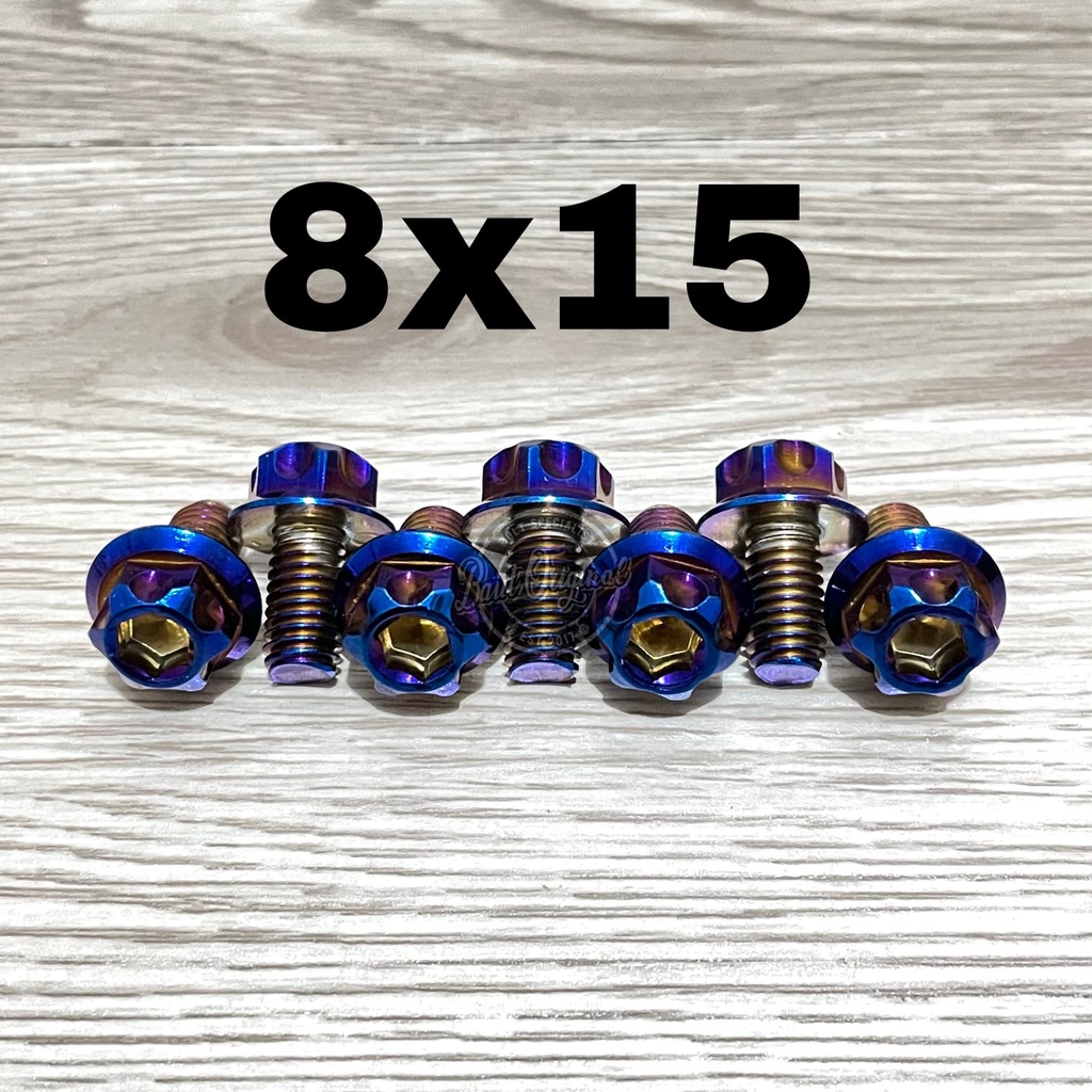 Baut probolt 8x15 blue new model drat 12 panjang 1.5cm ori thailand