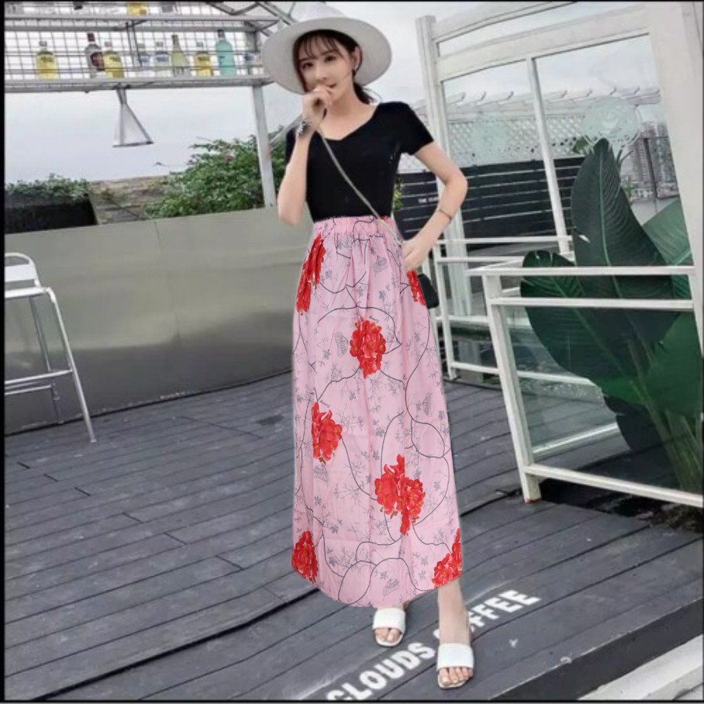 IZANY Rok Wolfis Panjang Banyak Motif-GRAPIES RED