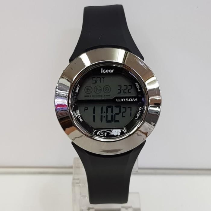 Termurah Jam Tangan Wanita iGear i70-1918 Digital Black Rubber Strap Dijamin