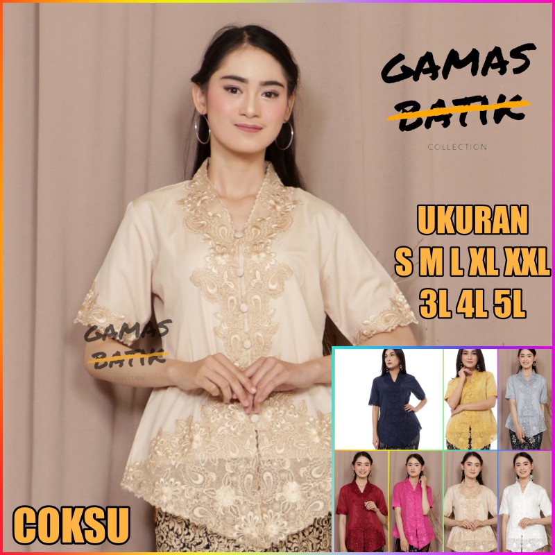 KEBAYA ENCIM BORDIR LENGAN PENDEK/ ENCIM JUMBO/ ENCIM BIG SIZE MURAH