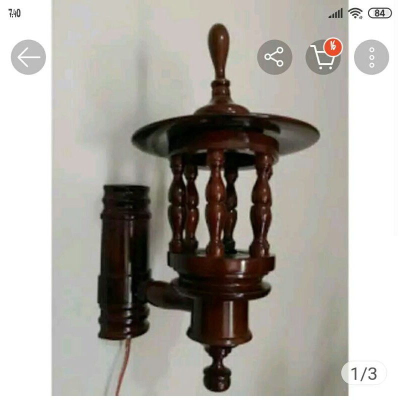 lampu gantung dari kayu jati