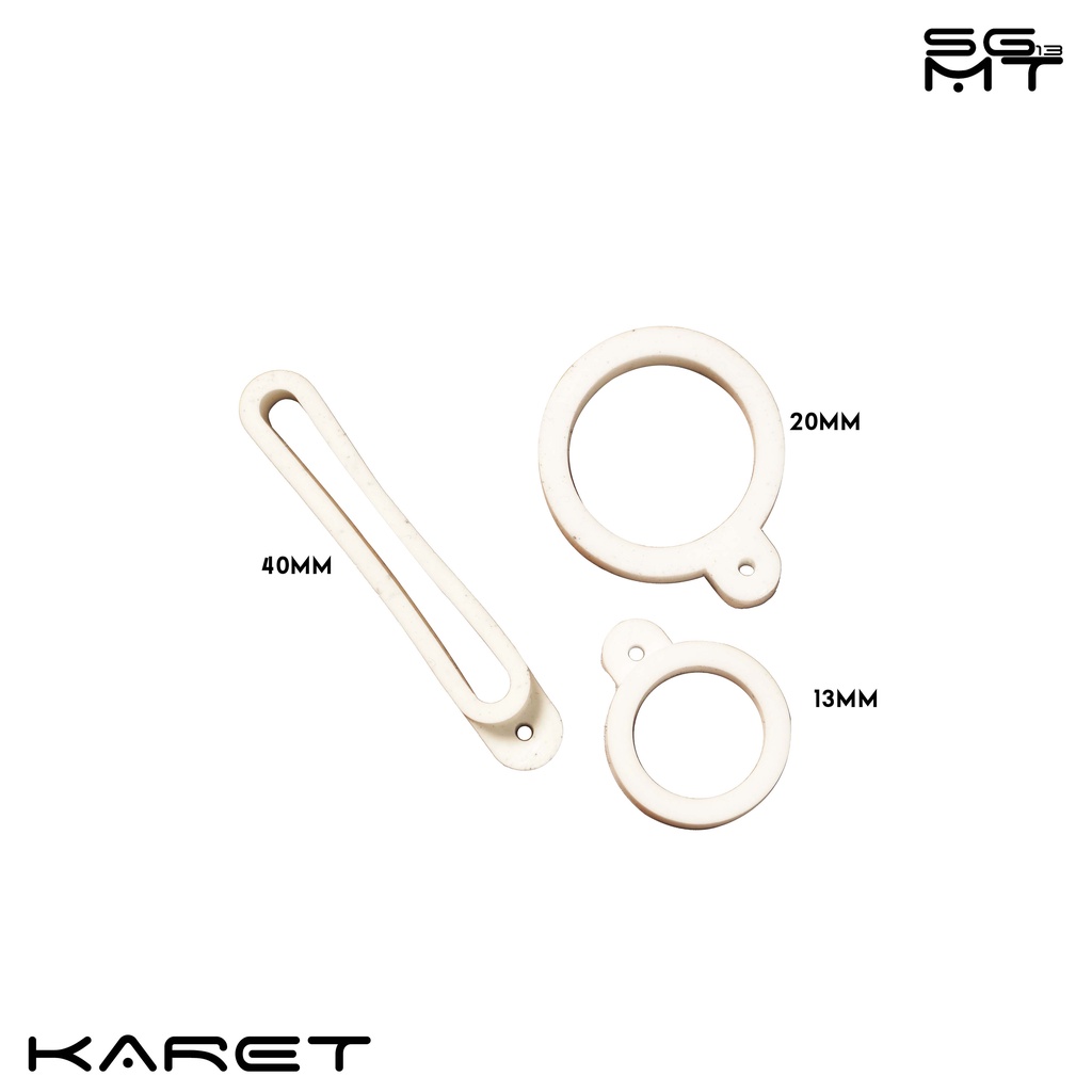 Karet Pods Vape Ukuran 13mm, 20mm, dan 40mm Warna Putih