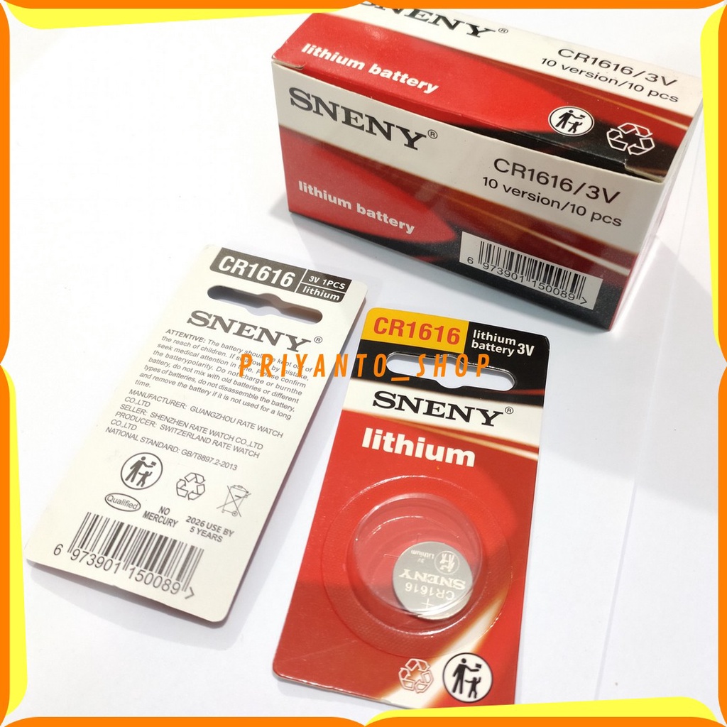 BATERAI SNENY LITHIUM 3V CR 1616 BATERAI SNENY KANCING 1616 ASLI ORIGINAL