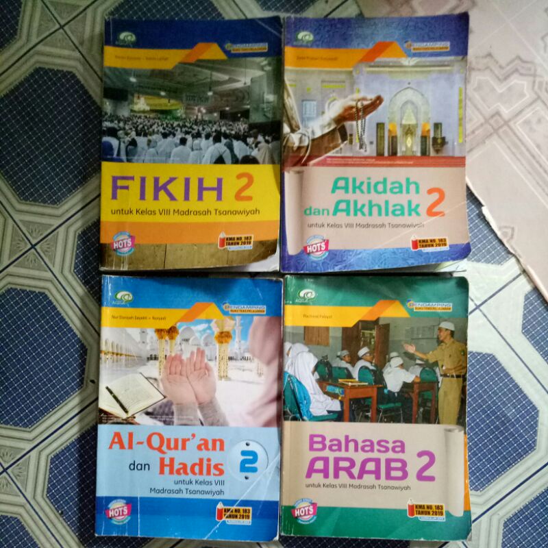 BUKU PENERBIT AQILA/HOTS KELAS 8 MTS (FIQIH 2, AL-QUR'AN&HADIS 2, AKIDAH&AKHLAQ 2, BAHASA ARAB 2)