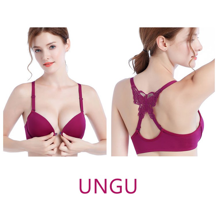 YANU | Size 34B~40B | Bra Kupu-Kupu Cantik  1105 (Front Open Bra- Kancing Depan)-2