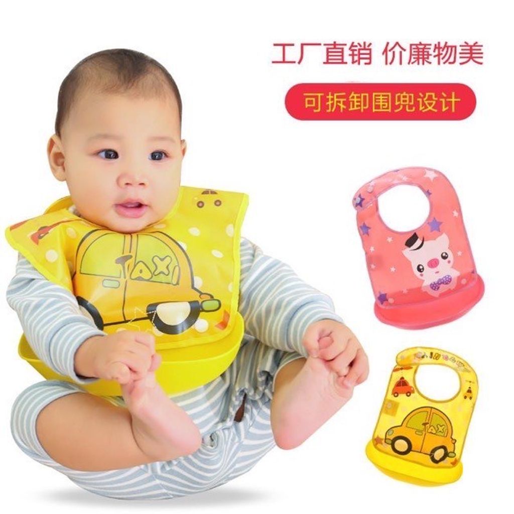 Celemek Makan Bayi Slabber Plastik Cup dan Anak