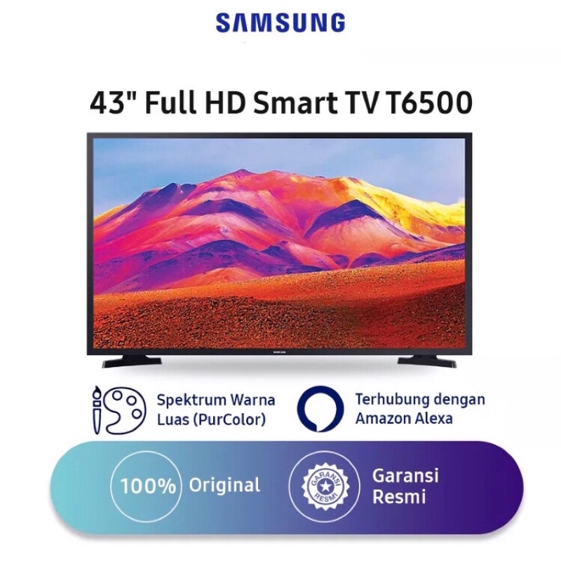 TV Samsung LED 43 Inch Smart TV T6500 Full HD - UA43T6500 Garansi Resmi