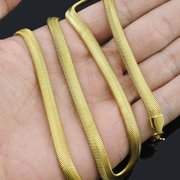 ▪︎ 𝐁𝐎𝐔𝐍𝐂𝐈𝐋 𝐉𝐄𝐖𝐄𝐋𝐋𝐑𝐘 ▪︎ Necklace Kalung RANTAI SISIK NAGA Gold Besar Pria / Wanita