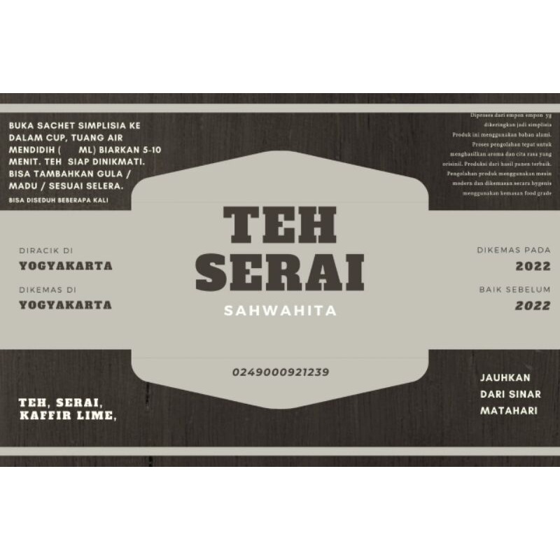 

tea.sane serai 15gr