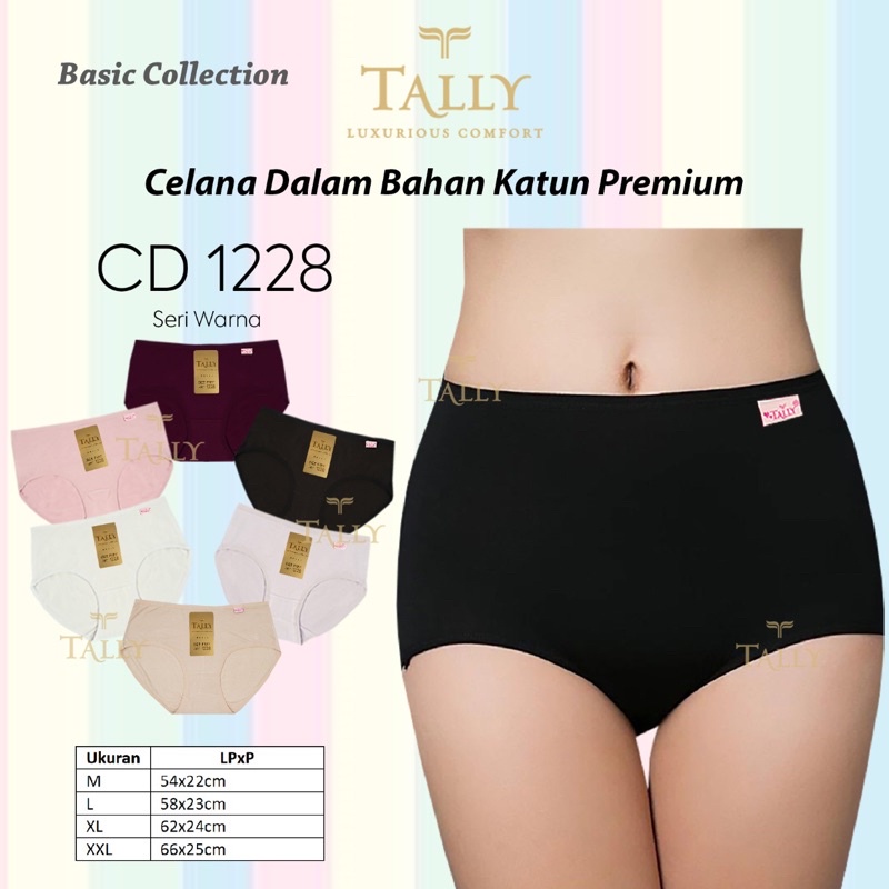 TALLY CD CELANA DALAM 1228 I KATUN BAMBOO I ADA JAHITAN DI BAGIAN BELAKANG | MIDI | M - XXL