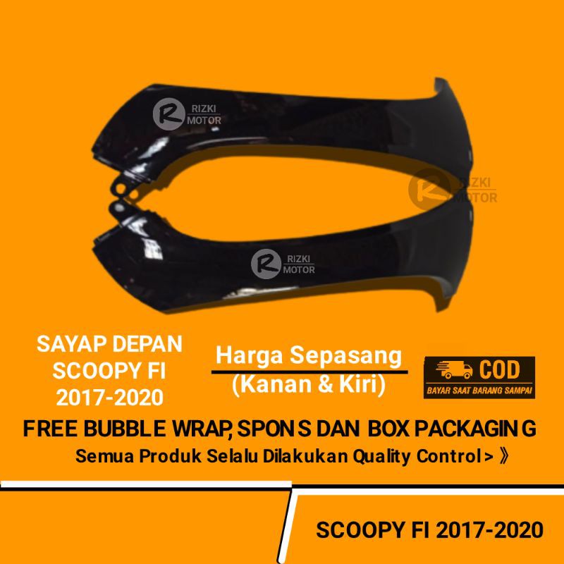 Body Samping Sayap Depan Scoopy Fi 2017 2018 2019 2020 Hitam WIN