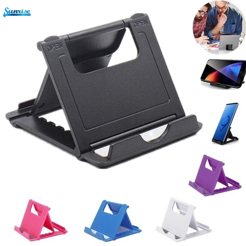 Bracket Dudukan Handphone Tablet Universal Model Lipat Adjustable Bahan Plastik