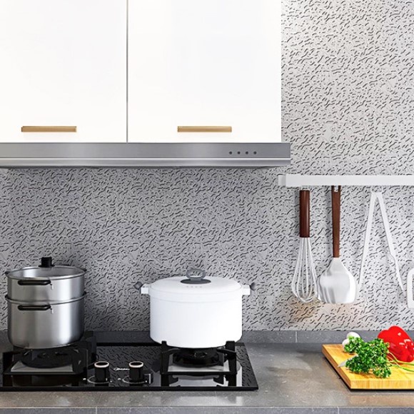 Retaily - HL0208 Wallpaper Aluminium Foil Anti Minyak Tahan Api Stiker Dinding Dapur