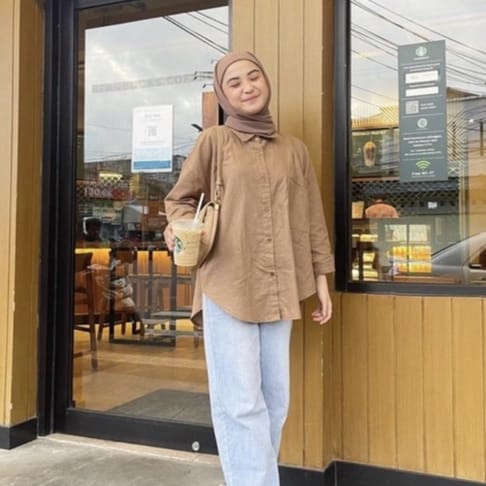 Kemeja Linen oversized-Olivia shirt