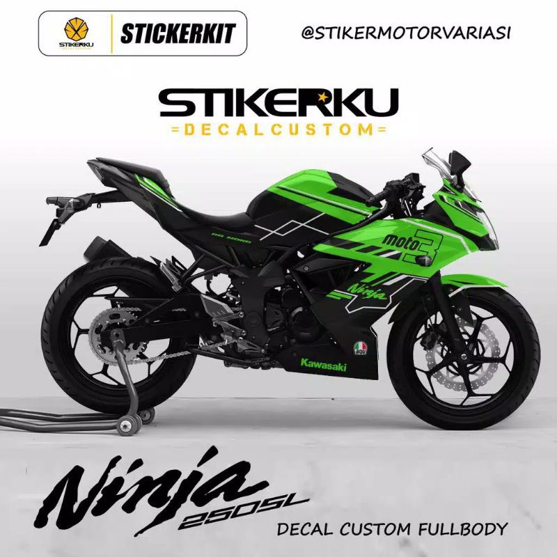 striping ninja mono/ decal ninja 250 mono/sticker ninja full body/ decal ninja mono 250