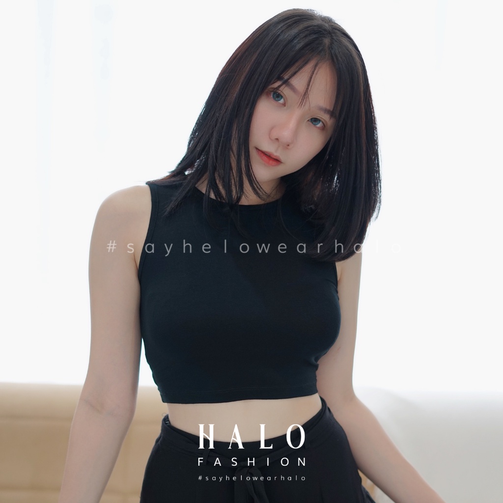 [HaloFashion] Carla Sexy Backless Crop Top Tank Top Korean Fashion