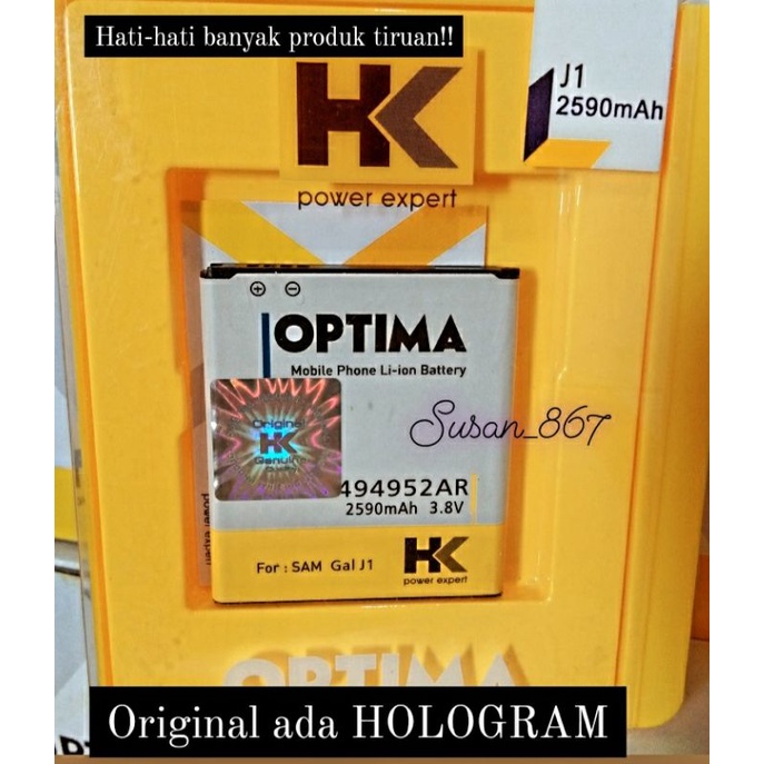 Baterai Battery J1 double power hk optima 2015 J100 EB BJ100CBE hologram