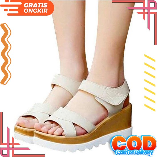 Zhefira Store Sandal Calbi Wedges Rajut Import Terbaru Dan Mevvah Sandal Widges Wanita Sendal Kondan
