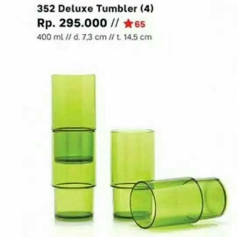 

Tuperware 4pcs Deluxe Tumbler Uk 400ml Gelas Tebal