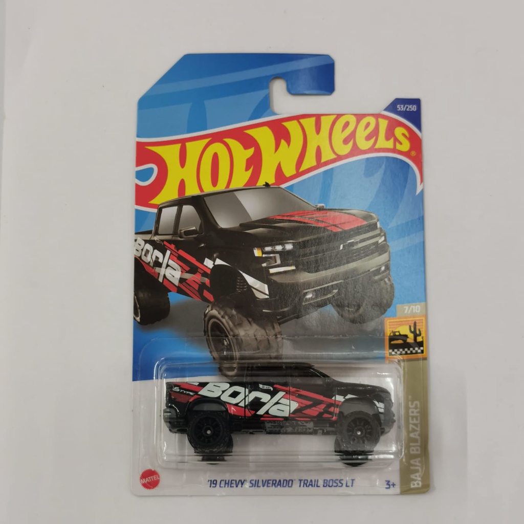 NEW 2022! | 19 CHEVY SILVERADO TRAIL BOSS LT PICKUP BORLA PICK UP HITAM Diecast Hot Wheels HW Hotwheels Real Car D22 Mobil Mainan Anak