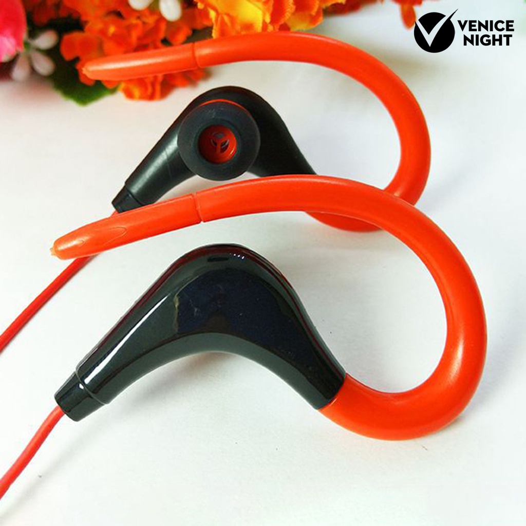 (VNEP) (Berkabel) Headset Earphone Kait Telinga Noise Reduction Ergonomis Anti Air Ketepatan Tinggi 3.5mm Untuk Sport / Lari