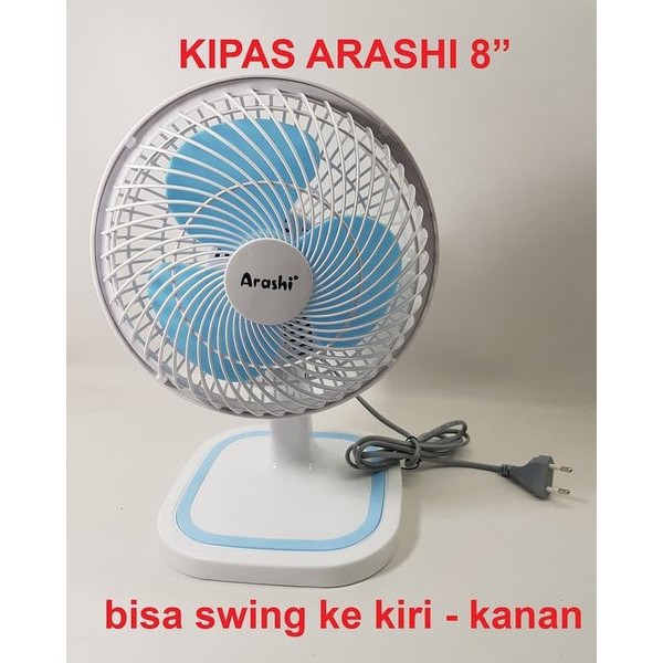 Kipas Meja Arashi 8 Inch Deskfan General Fan AR 138 SNI Harga Promo