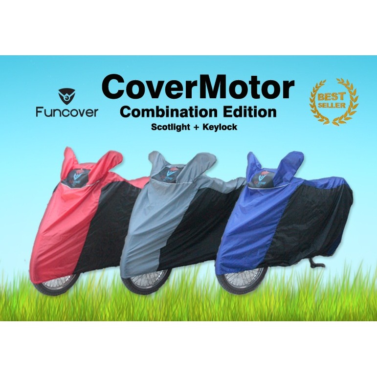 Cover Motor FUNCOVER Kombinasi Vixion, NMAX, CBR 150, Ninja 250, R15, R25, Xabre, dll